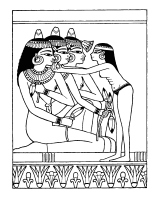 Een kleurplaat van  het oude egypte